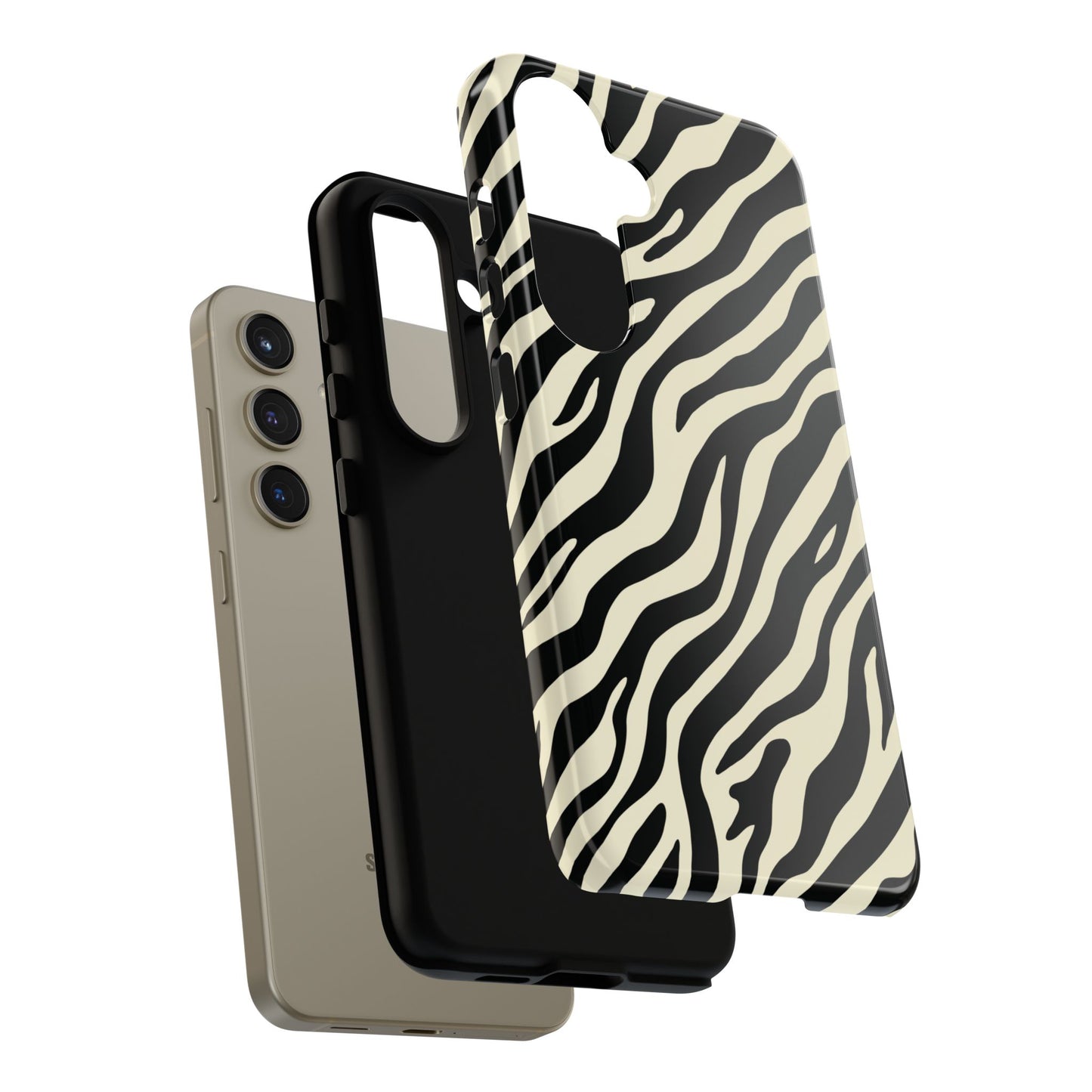 Chic Ivory Zebra Print Phone Case
