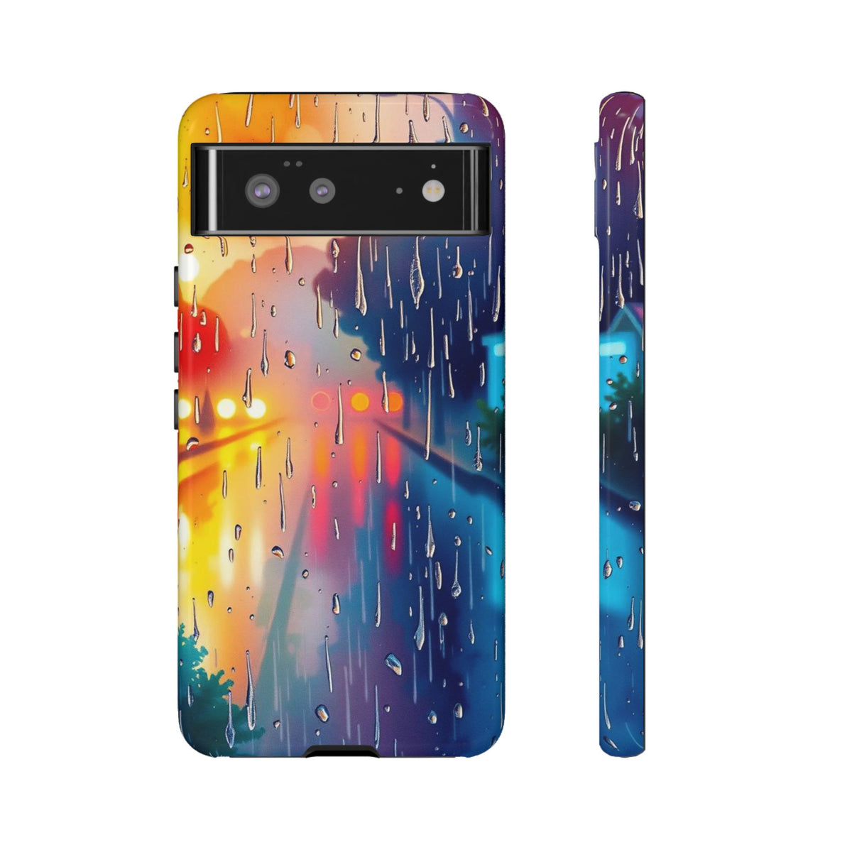 Electric Rain Watercolour Design Phone Case - Multicolor Phone Case - Google Pixel 6 / Glossy