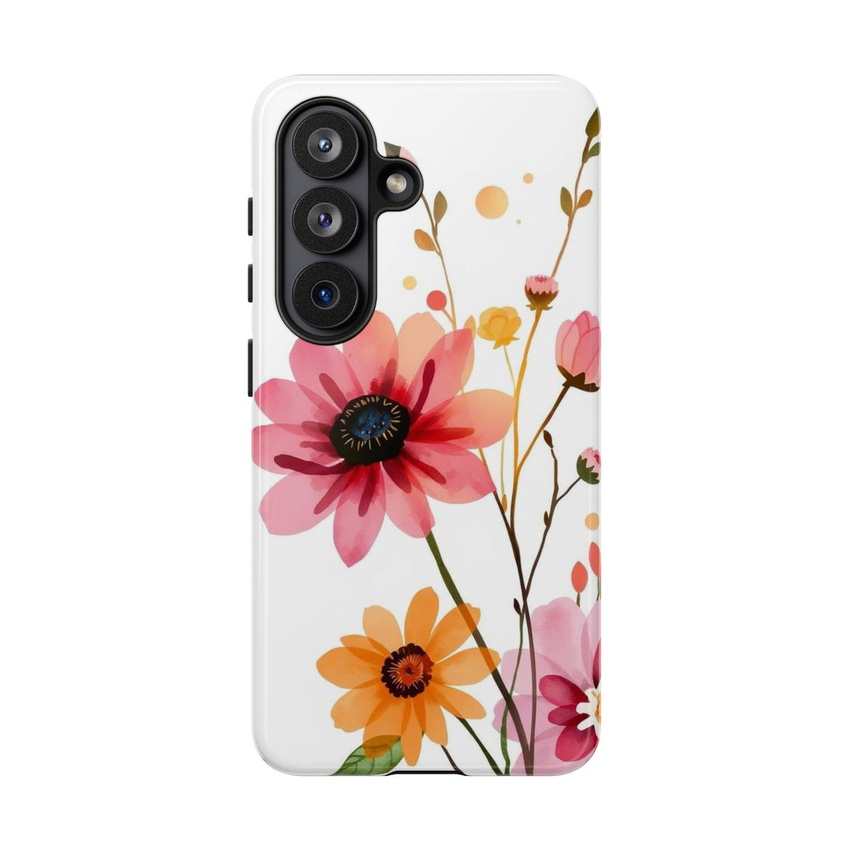 Watercolour Style Simple Wildflower Design Phone Case - Multicolor Phone Case - Samsung Galaxy S26 / Glossy
