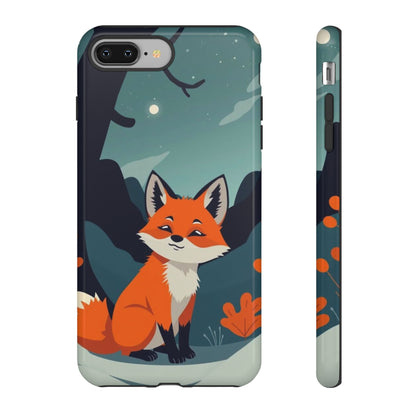 iPhone 8 Plus / Glossy Phone Case - Cute Fox Design Phone Case