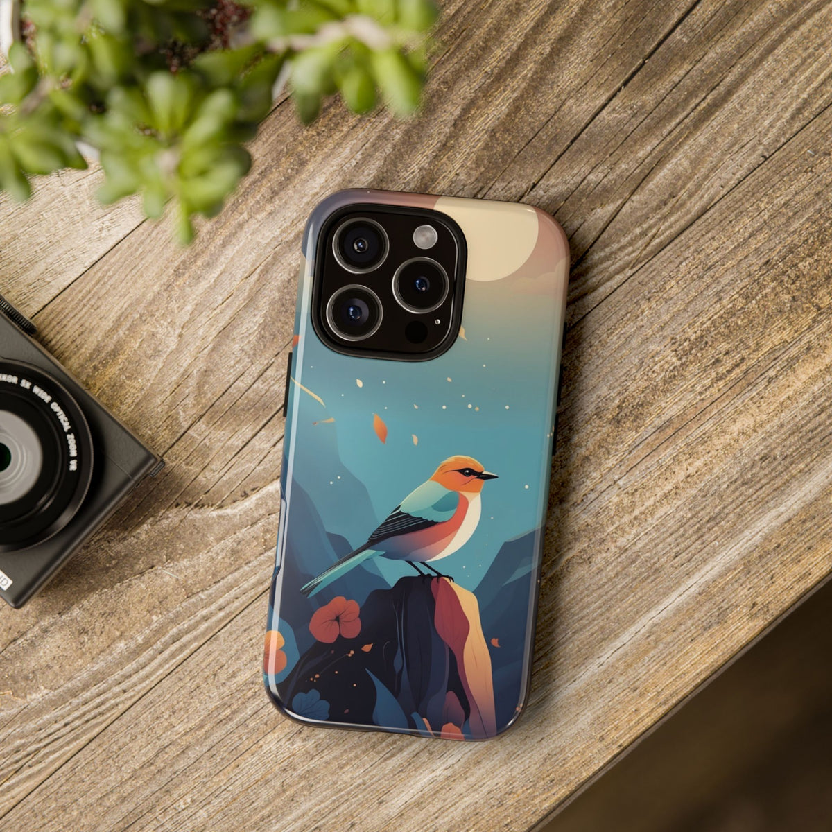 Stylised Bird Design Phone Case - Multicolor Phone Case