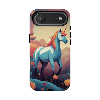 iPhone 17 Air / Glossy Phone Case - Stylised Unicorn Design Phone Case