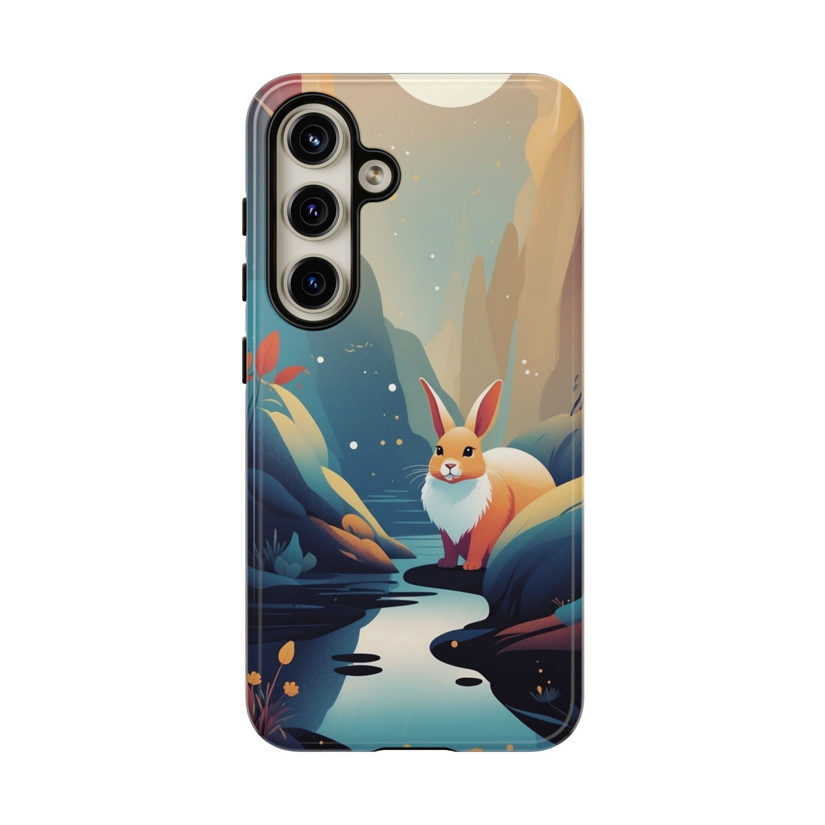 Stylised Rabbit Design Phone Case - Multicolor Phone Case - Samsung Galaxy S24 / Glossy