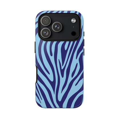 Boutique Sky Blue Tiger Print Phone Case