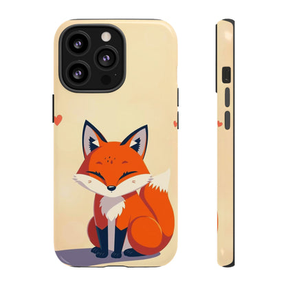 iPhone 13 Pro / Glossy Phone Case - Cute Fox Design Phone Case