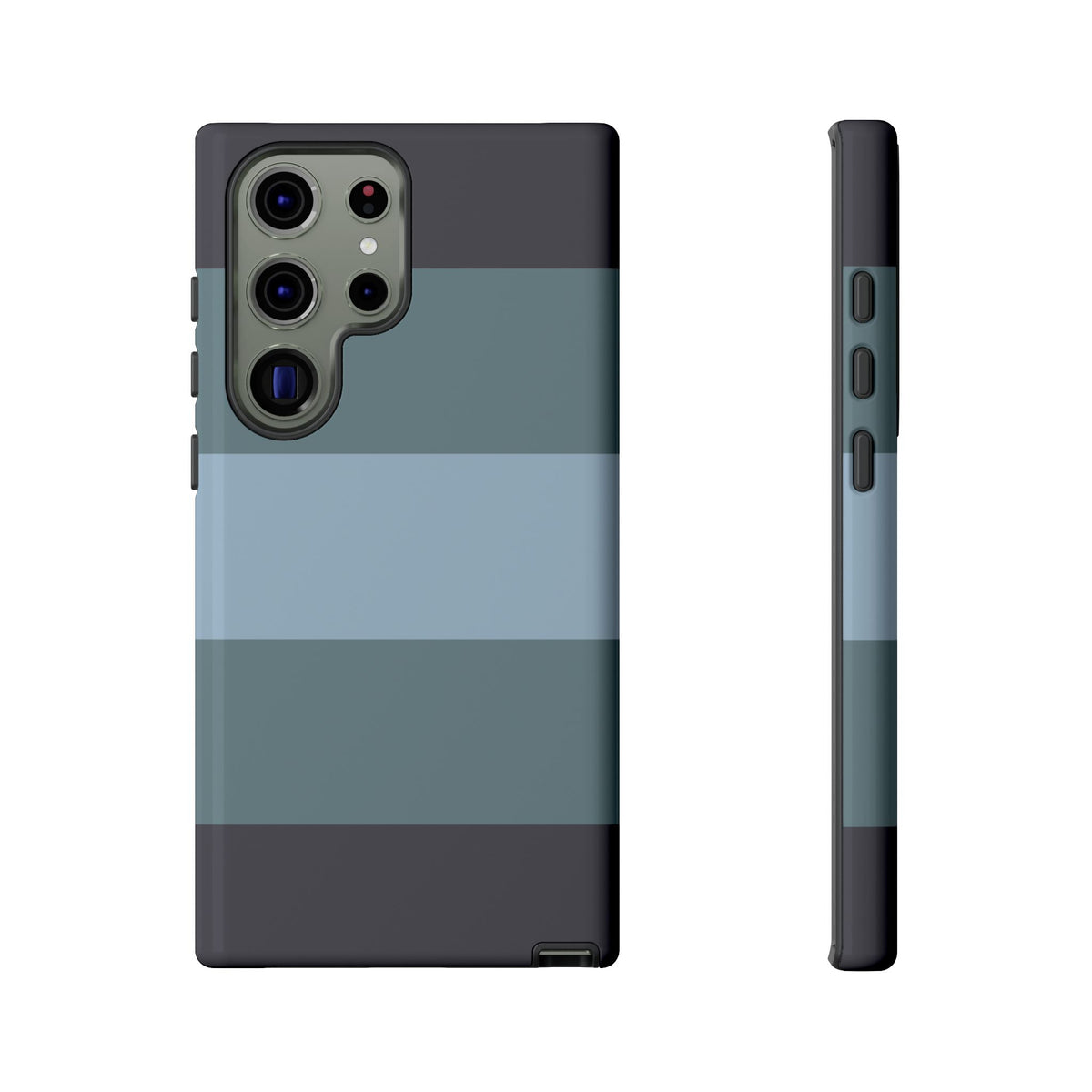 Shades of Blue Horizontal Stripe Pattern Phone Case - Blue Phone Case - Samsung Galaxy S23 Ultra / Glossy