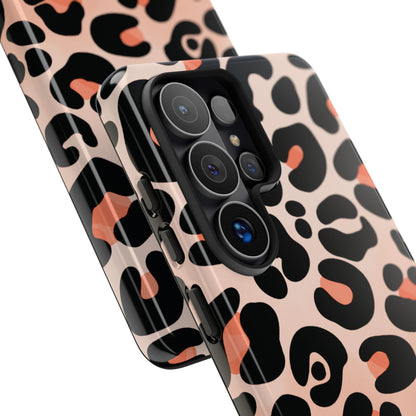 Elegant Peach Leopard Print Phone Case
