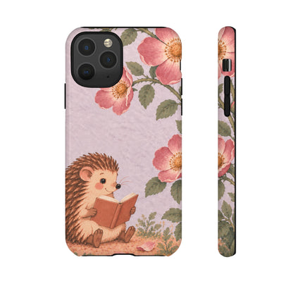 Whimsical Lilac Hedgehog and Wild Rose Phone Case - Purple Phone Case - iPhone 11 Pro / Glossy
