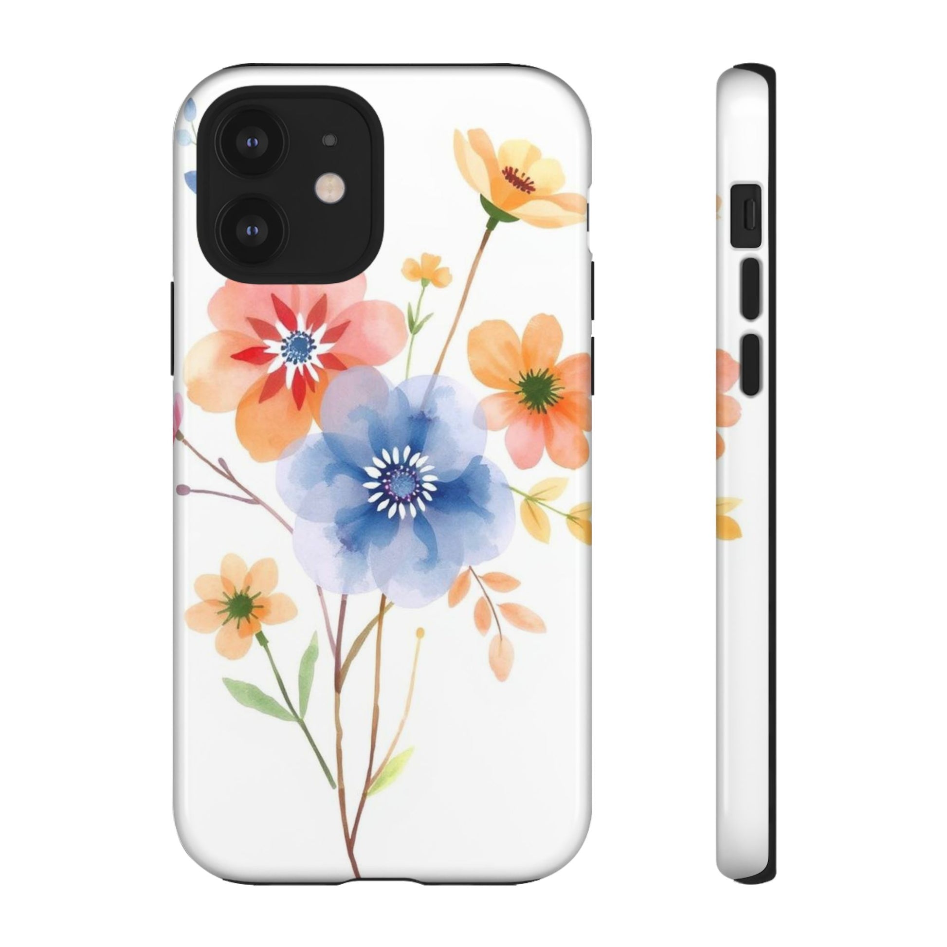 Boho Chic Watercolour Bouquet Pattern Phone Case - Multicolor Phone Case - iPhone 12 / Glossy