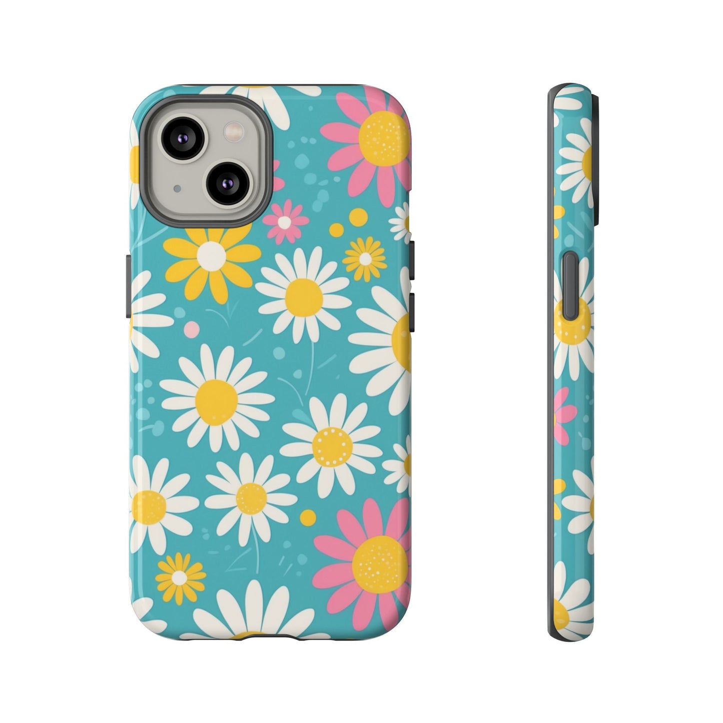 iPhone 14 / Glossy Phone Case - Daisies Floral Pattern 5 Phone Case