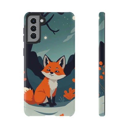 Samsung Galaxy S21 Plus / Glossy Phone Case - Cute Fox Design Phone Case