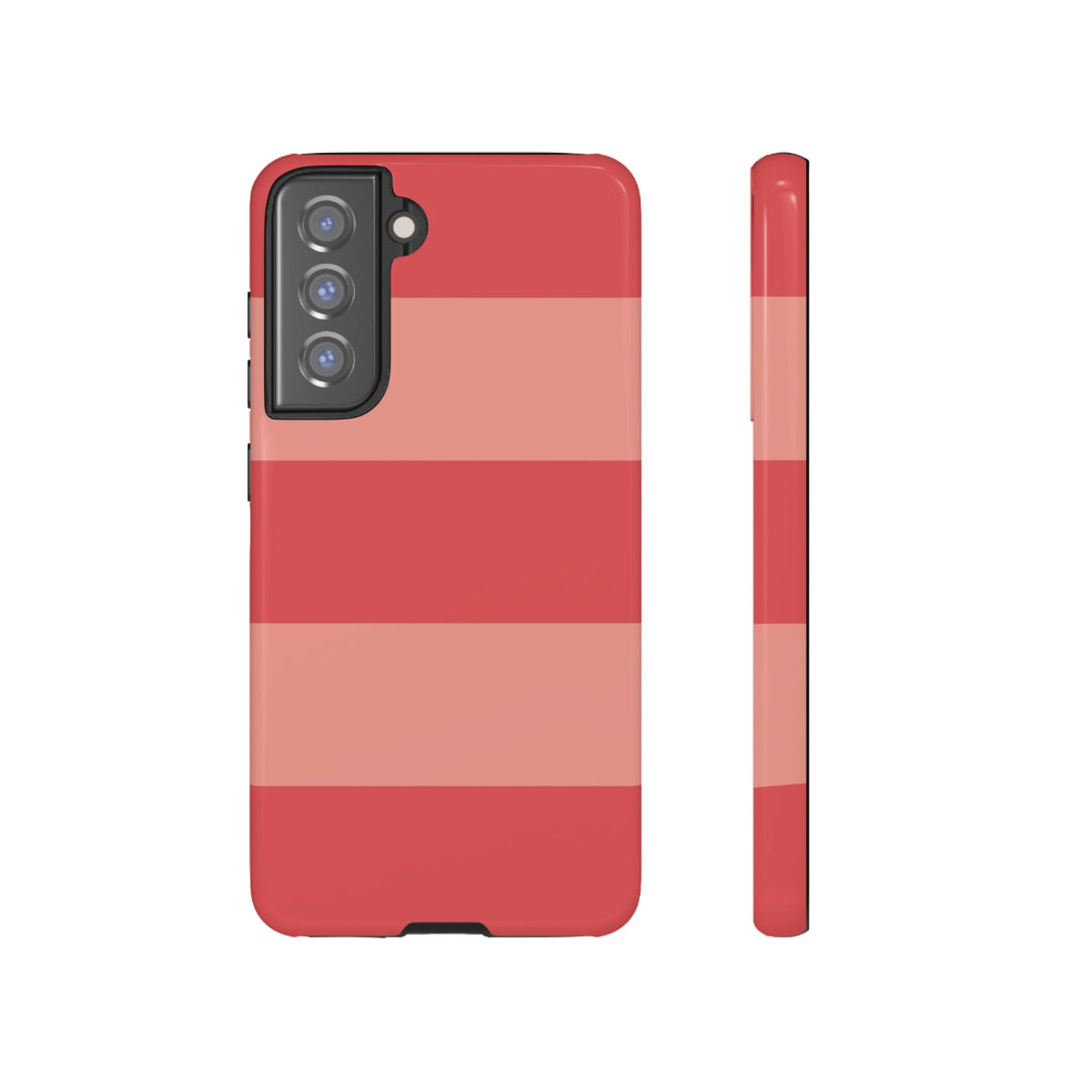 Pink Horizontal Stripe Pattern Phone Case - Pink Phone Case - Samsung Galaxy S21 FE / Glossy