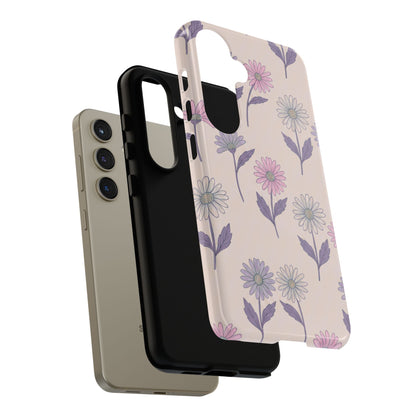 Pretty Pink & Purple Daisy Pattern Phone Case