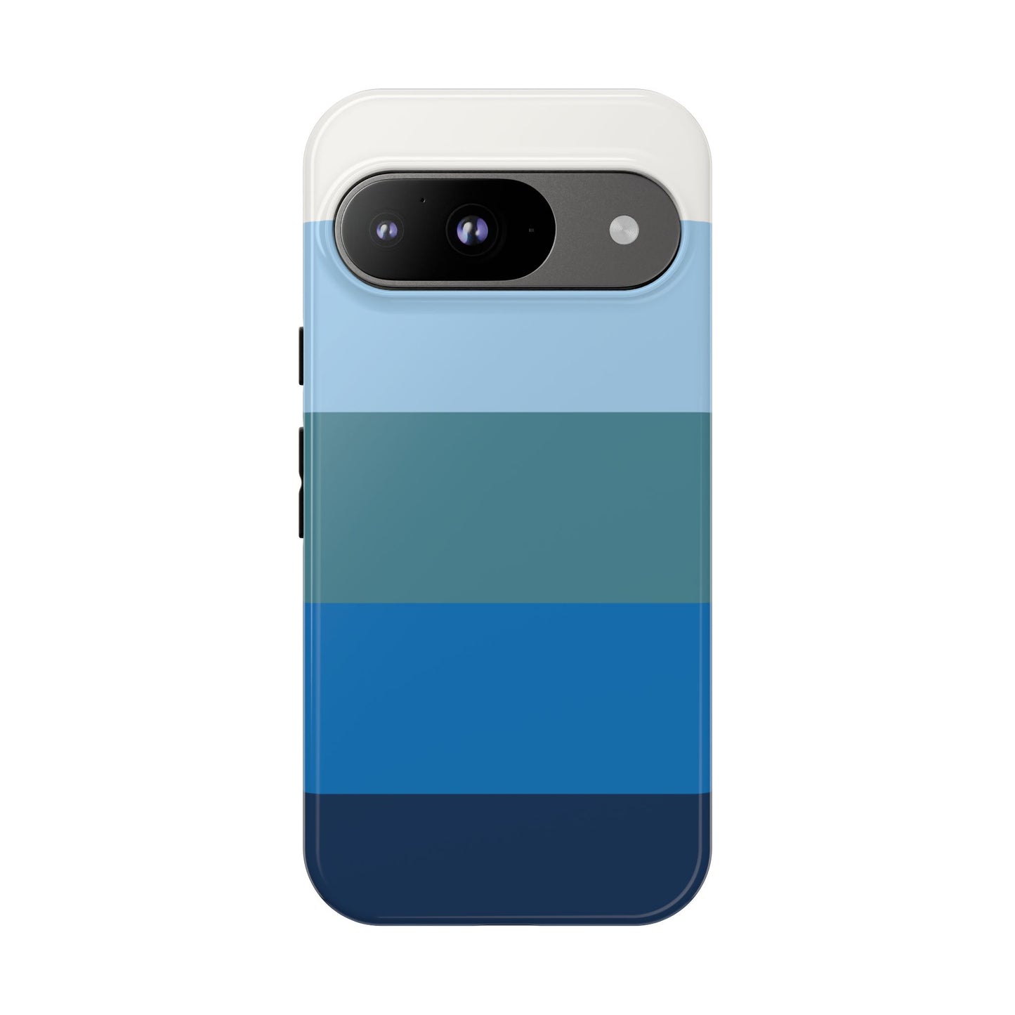 Blue and White Stripe Pattern Phone Case - Blue Phone Case - Google Pixel 9 / Glossy