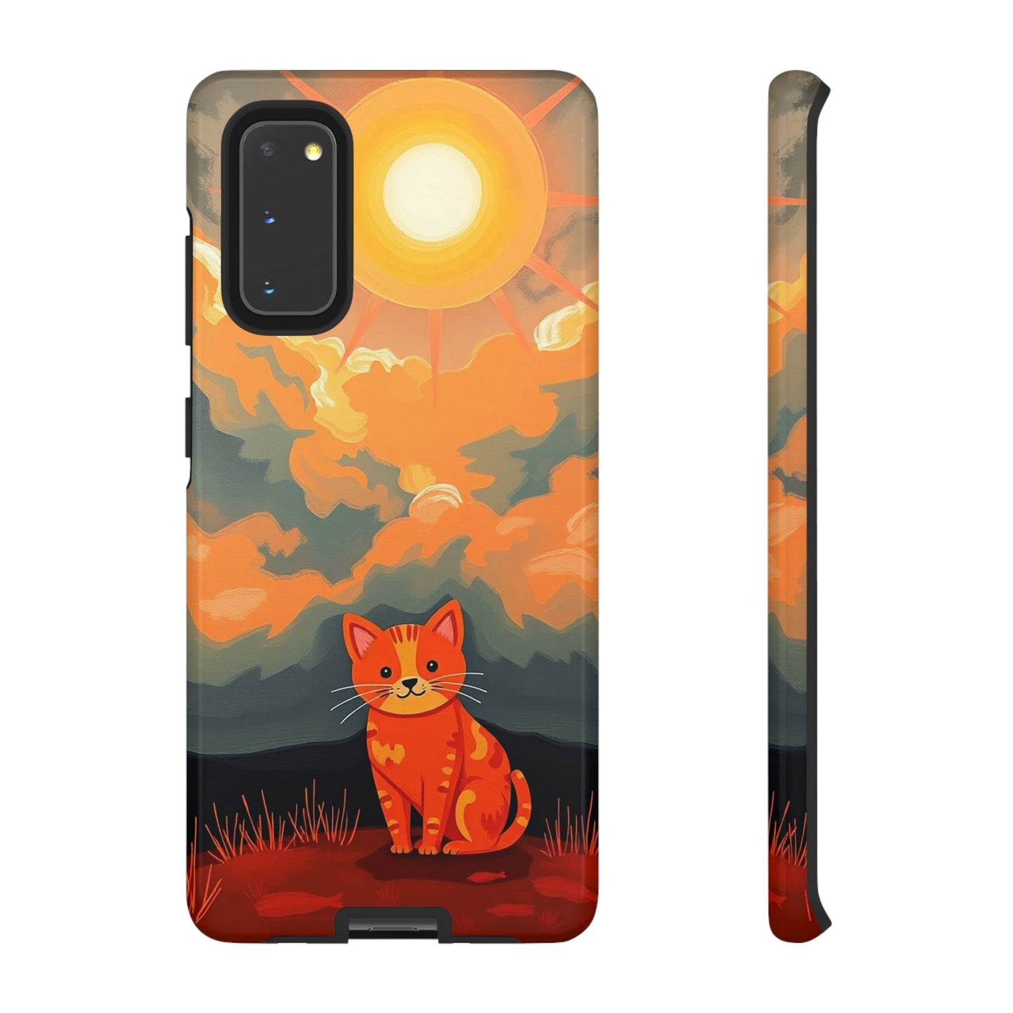 Acrylic Painting Style Cat Design Phone Case