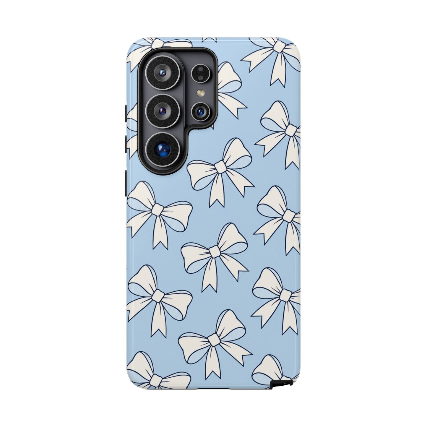 Chic Powder Blue Bow Pattern Phone Case