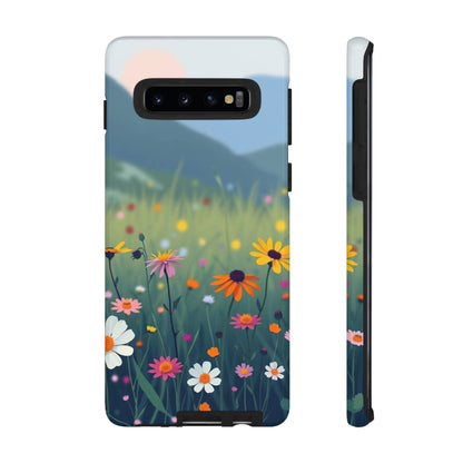 Samsung Galaxy S10 / Glossy Phone Case - Vibrant Meadow Design Phone Case