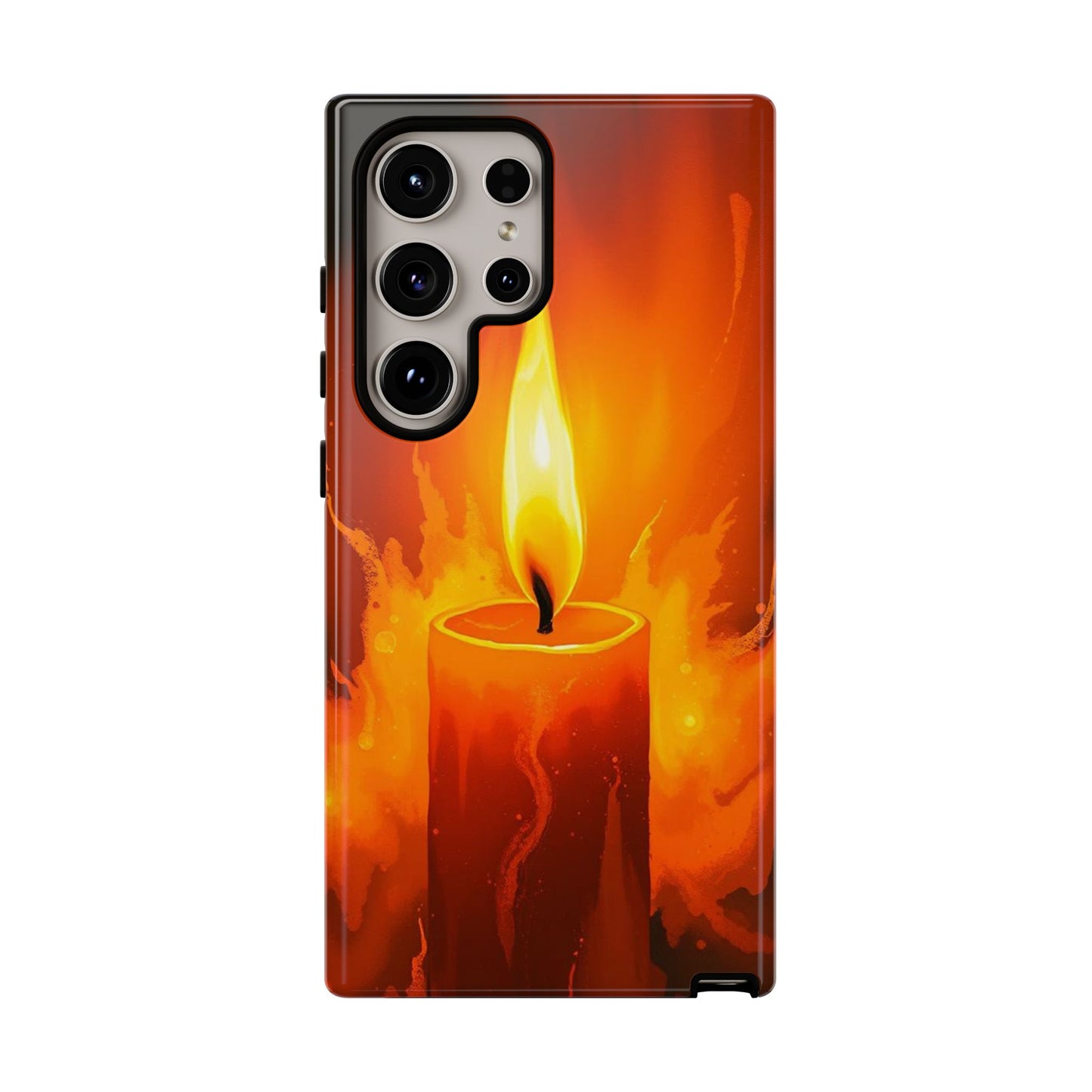 Samsung Galaxy S24 Ultra / Glossy Phone Case - Red Candle Phone Case