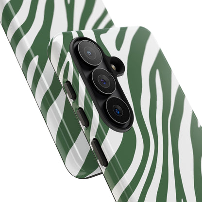 Modern Sage Zebra Print Phone Case