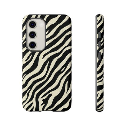 Chic Ivory Zebra Print Phone Case