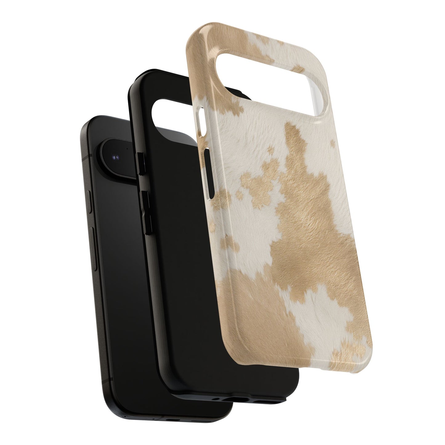 Elegant Champagne Cow Print Phone Case
