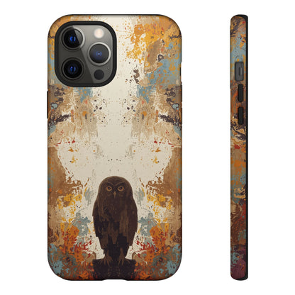 Abstract Owl Design Phone Case