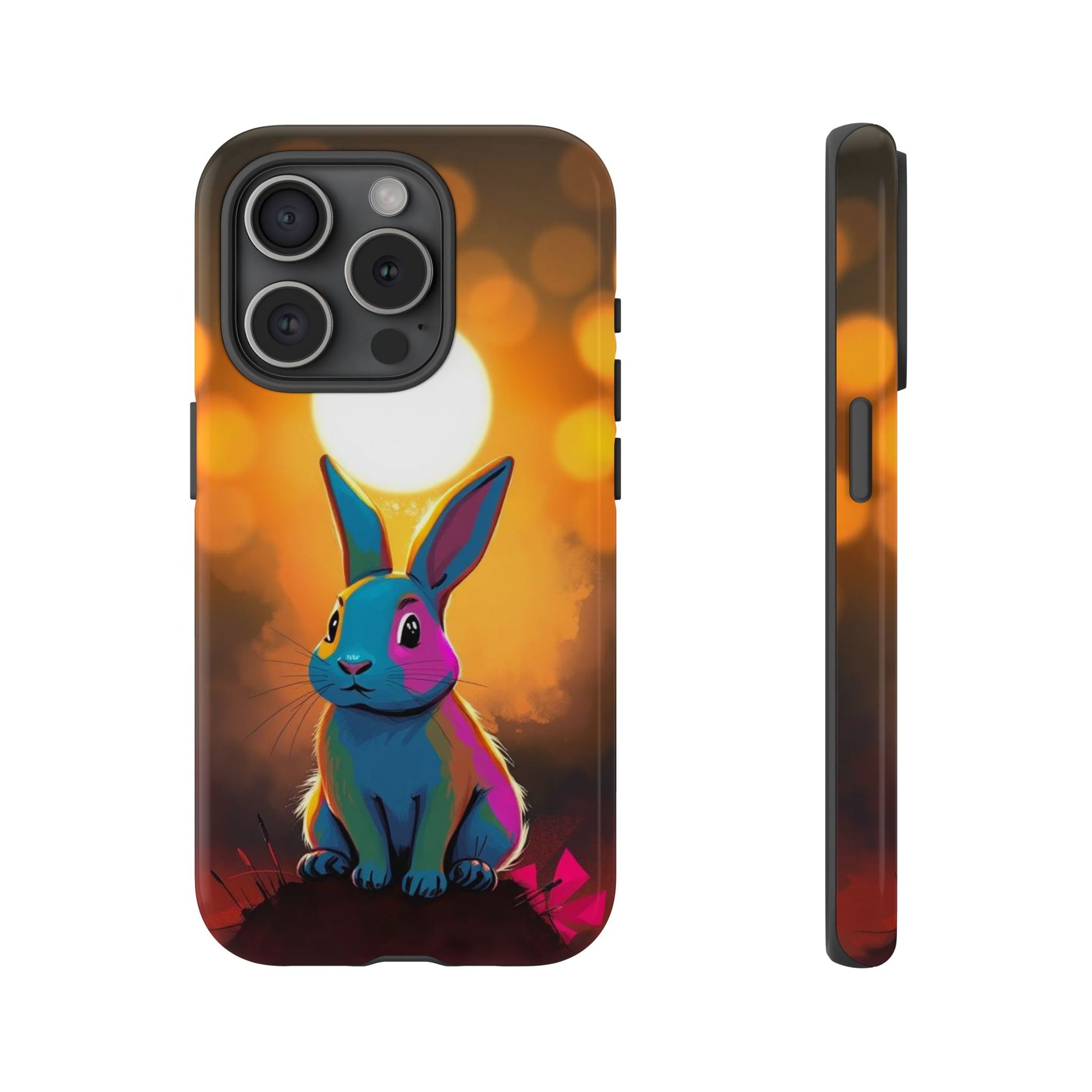 Pop Art Rabbit Design Phone Case - Multicolor Phone Case - iPhone 15 Pro / Glossy
