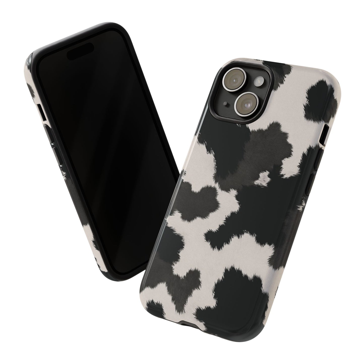 Modern Monochrome Cow Print Phone Case
