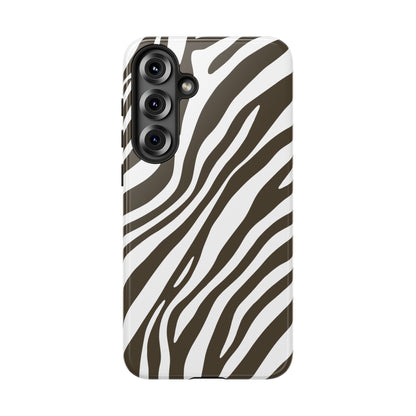 Modern Mocha Zebra Print Phone Case