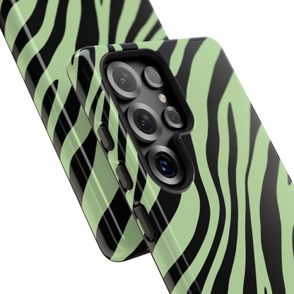 Modern Mint Zebra Print Phone Case