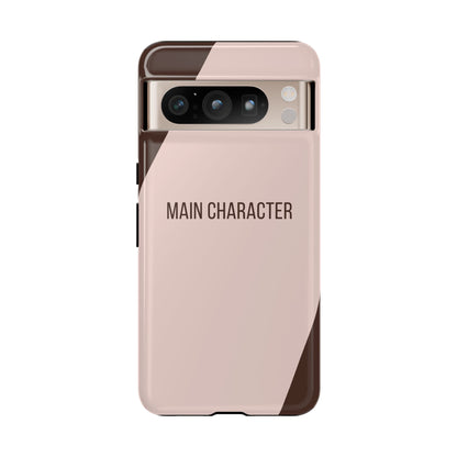 Google Pixel 8 Pro / Glossy Phone Case - Sassy Statement Case ’Main Character’ in Pink & Brown