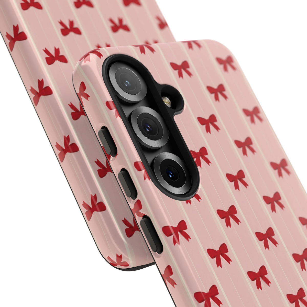 Retro Cherry Red Bow Pattern Phone Case