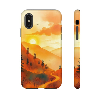 Golden Sunset Design Phone Case - Multicolor Phone Case - iPhone XS / Glossy