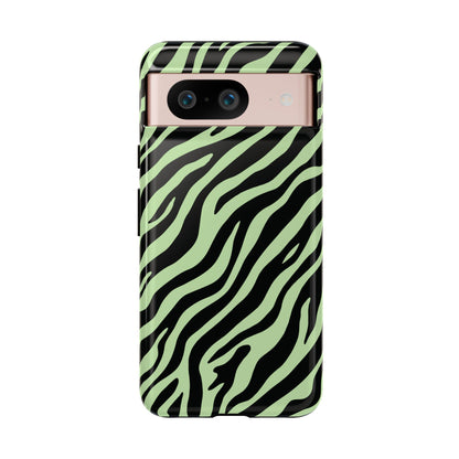 Stylish Mint Zebra Print Phone Case