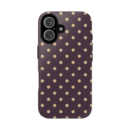 Purple with Yellow Dot Pattern Phone Case