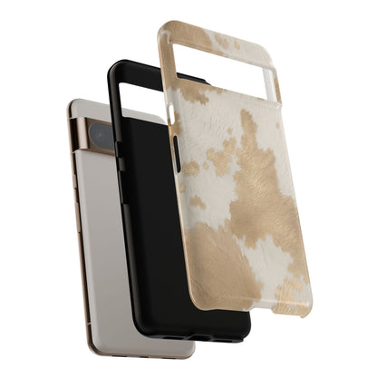 Elegant Champagne Cow Print Phone Case