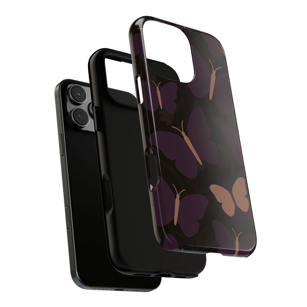 Minimalist Purple Butterfly Pattern Phone Case - Purple Phone Case