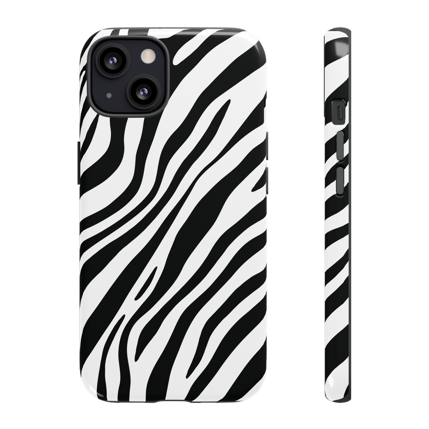 Modern Monochrome Zebra Print Phone Case