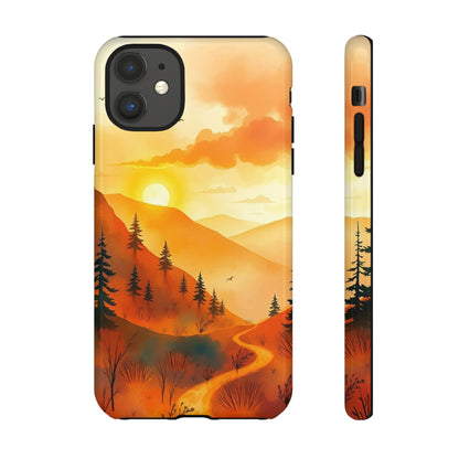 iPhone 11 / Glossy Phone Case - Golden Sunset Design Phone Case