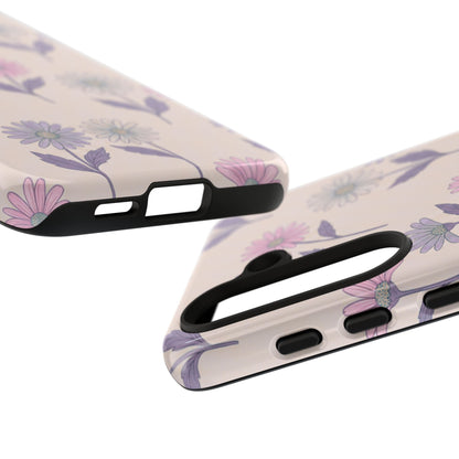 Pretty Pink & Purple Daisy Pattern Phone Case