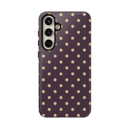Purple with Yellow Dot Pattern Phone Case