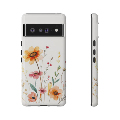 Boho Chic Watercolour Wild Blooms Pattern Phone Case