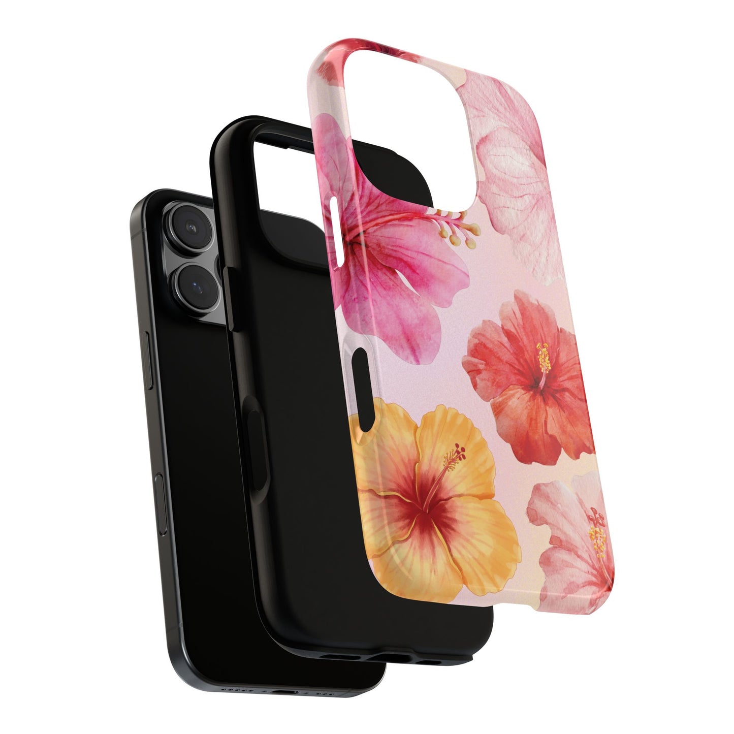 Phone Case - ’Pink Hibiscus Pattern #1’ Phone Case