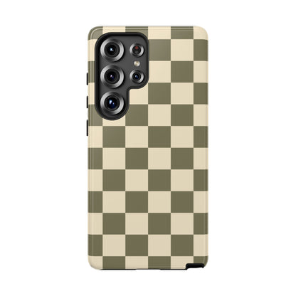 Green Checked Pattern Phone Case - Green Phone Case - Samsung Galaxy S25 Ultra / Glossy