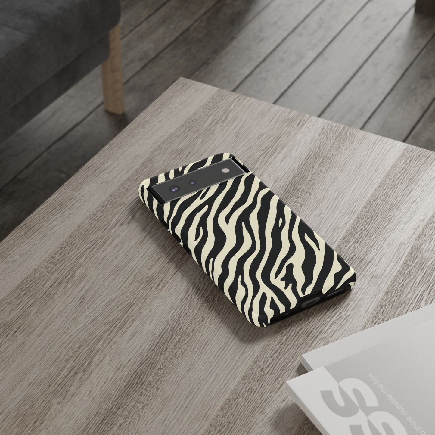 Chic Ivory Zebra Print Phone Case