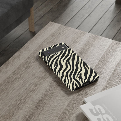 Chic Ivory Zebra Print Phone Case