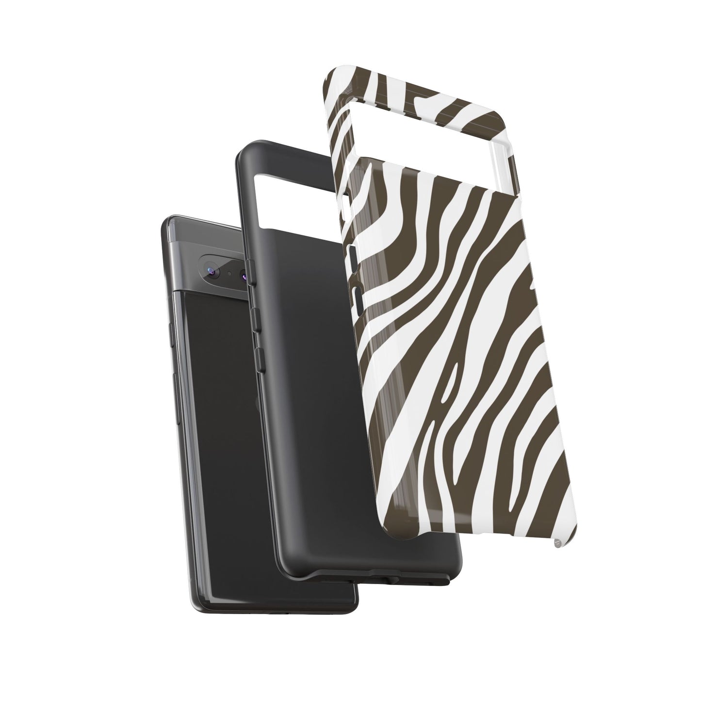Modern Mocha Zebra Print Phone Case