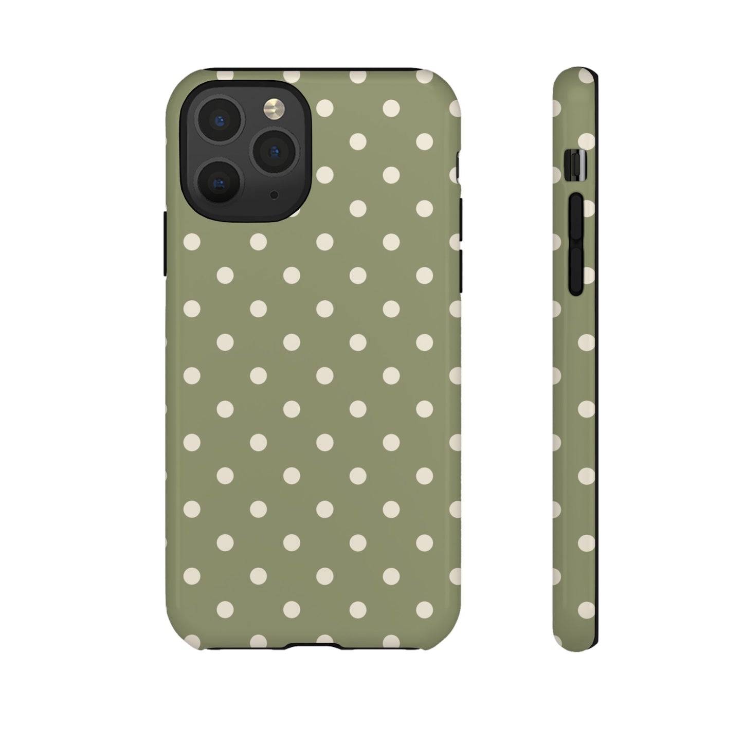 Green & White Dot Pattern Phone Case