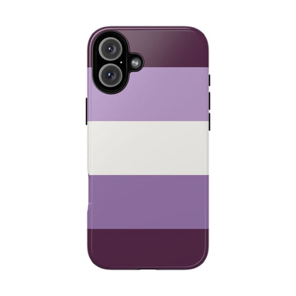 iPhone 16 Plus / Glossy Phone Case - Purple Stripe Pattern Phone Case