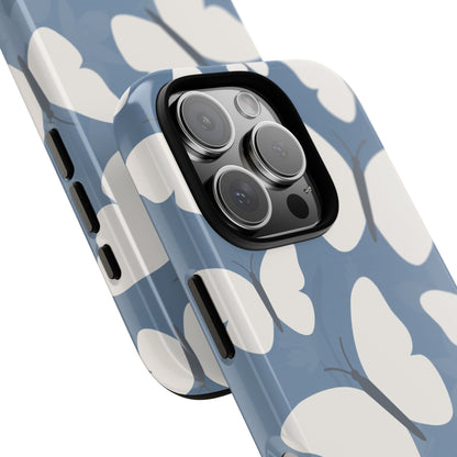 Phone Case - Minimalist Light Blue Butterfly Pattern Phone Case